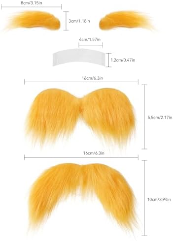 Woafo Yellow Mustache Kit - 2 Pieces for Adults