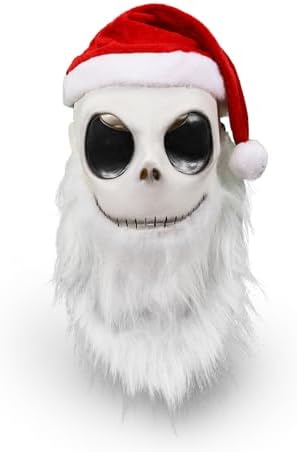 2x Jack Skellington Santa Mask Costume for Adults