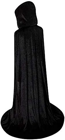 Full Length Halloween Robe Cloak Long Velvet Cape for Men Women