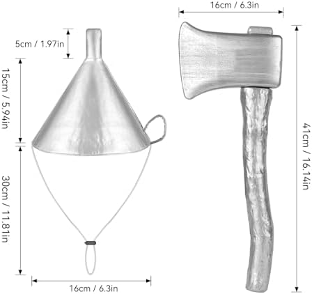 ZIZWO Silver Axe Funnel Hat Set