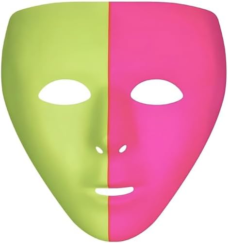 Neon Full Face Mask - Bright Fun for Parties