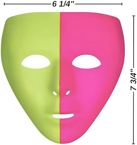 Neon Full Face Mask - Bright Fun for Parties