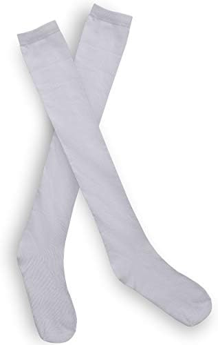 Skeleteen Colonial White Knit Socks - Perfect for Halloween and Cosplay