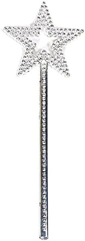 AKOAK Star Wand 13 Inches Silver Fairy Princess Angel Wand Luxury Party Wand