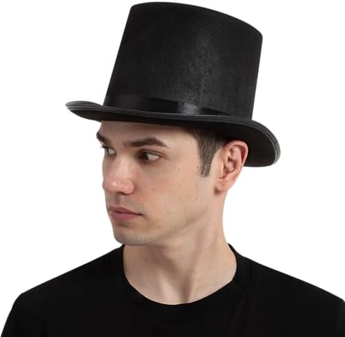 Elevate Your Style Spooktacular Black Top Hat for Men