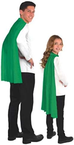 Amscan Green Cape Costume for Kids and Adults - Halloween Superhero Party essentials