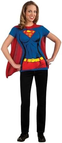 Rubies DC Comics Womens Supergirl T-Shirt With cape