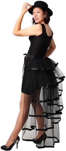 Steampunk Burlesque Bustle Skirt 6-Layer Tie-On Belt Tulle Tutu Over Skirt
