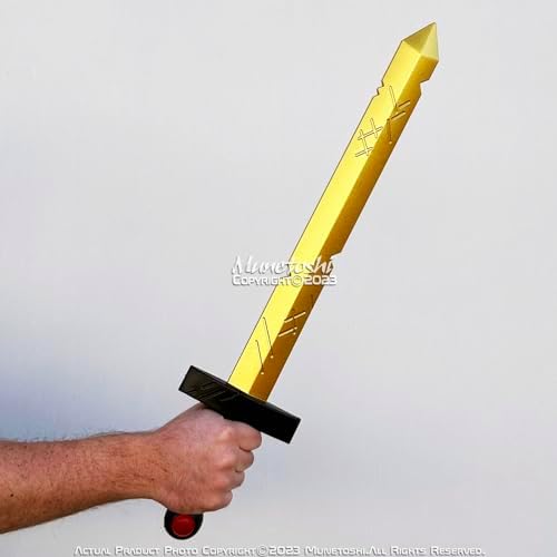 Golden Battle Sword Costume Prop for Fantasy Fans