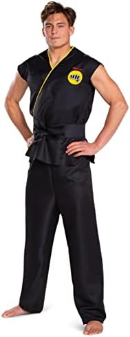 Disguise MasterCheckpoint Costume Official Cobra Kai Gi for Men Black Belt SmallMedium