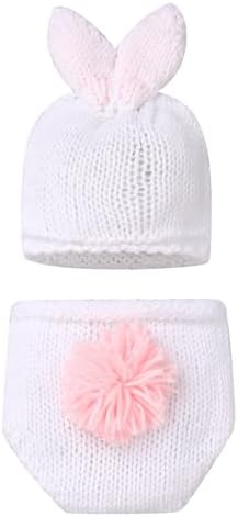 Easter Bunny Newborn Photography Set - crochet baby photoshoot costume for boys