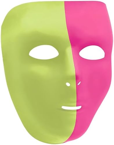 Neon Full Face Mask - Bright Fun for Parties