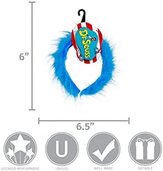 officialy licensed Dr Seuss Thing 1 2 Blue Fuzzy Costume Headband