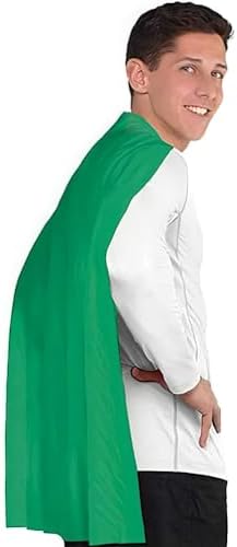 Amscan Green Cape Costume for Kids and Adults - Halloween Superhero Party essentials