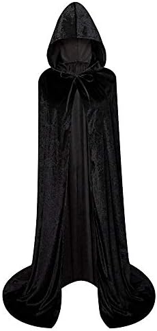 Full Length Halloween Robe Cloak Long Velvet Cape for Men Women