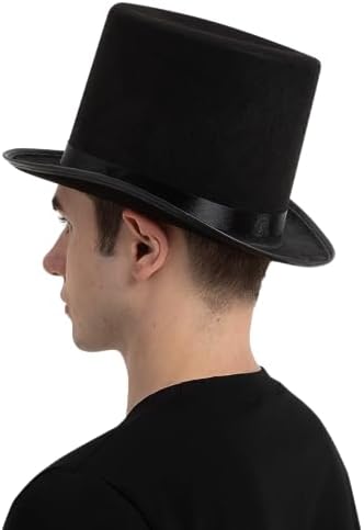 Elevate Your Style Spooktacular Black Top Hat for Men