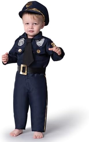 Spooktacular Creations Halloween Baby Police Costume Realistic Jumpsuit Hat