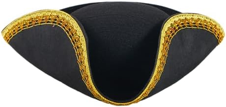 Spooktacular Black Pirate Hat Perfect for Halloween and Role-Play
