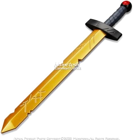 Golden Battle Sword Costume Prop for Fantasy Fans