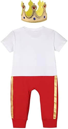 Baby Boy Prince Halloween Costume with Gold Crown