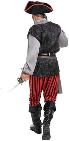 Spooktacular Men Pirate Costume Set Adult Role-played Adventure