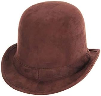 Tall Brown Steampunk Derby Bowler Costume Hat