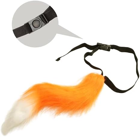 Fox Ears Headband Tail Paw Gloves Set