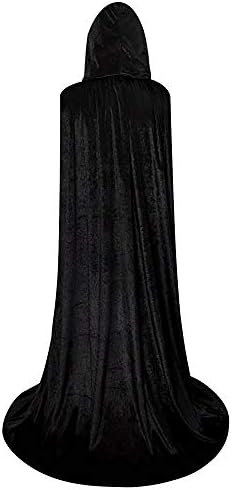 Full Length Halloween Robe Cloak Long Velvet Cape for Men Women