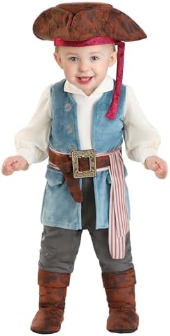 Fun Costumes Pirate Onesie Infant Jack Sparrow costume for Babies