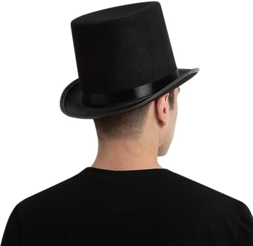 Elevate Your Style Spooktacular Black Top Hat for Men