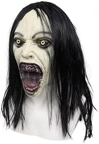 Horror Mask Womens Latex Cepyotic Demon Wigs