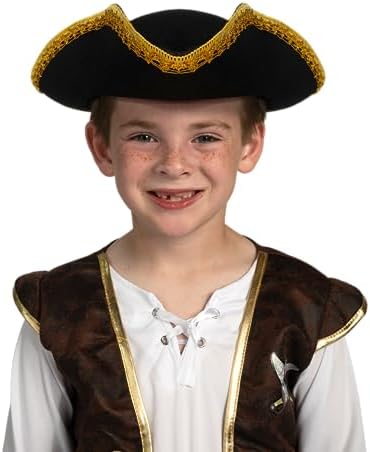 Spooktacular Black Pirate Hat Perfect for Halloween and Role-Play