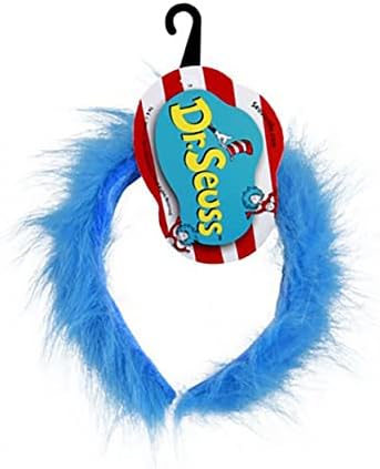 officialy licensed Dr Seuss Thing 1 2 Blue Fuzzy Costume Headband