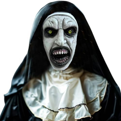 Scary Halloween Nun Mask
