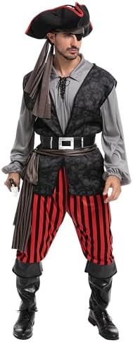 Spooktacular Men Pirate Costume Set Adult Role-played Adventure