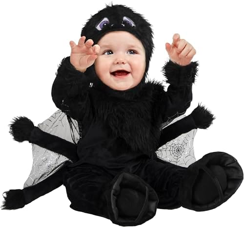Rubies Spider costume jumpsuit booties and hood for baby boys