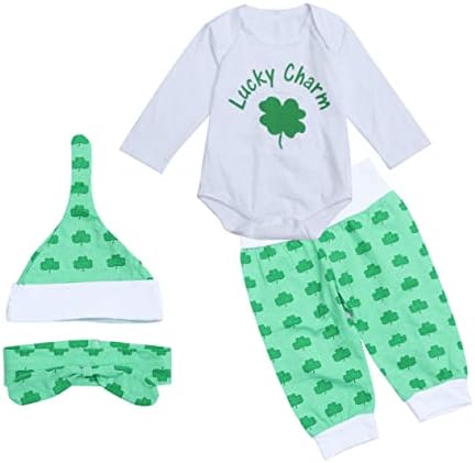 Holibanna Cute Baby Boys St Patricks Day 4-Piece Outfit