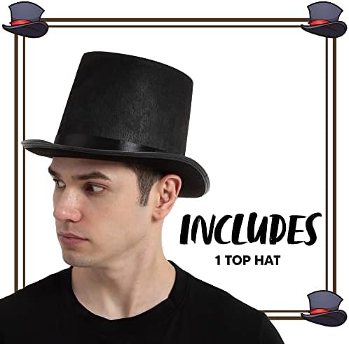 Elevate Your Style Spooktacular Black Top Hat for Men