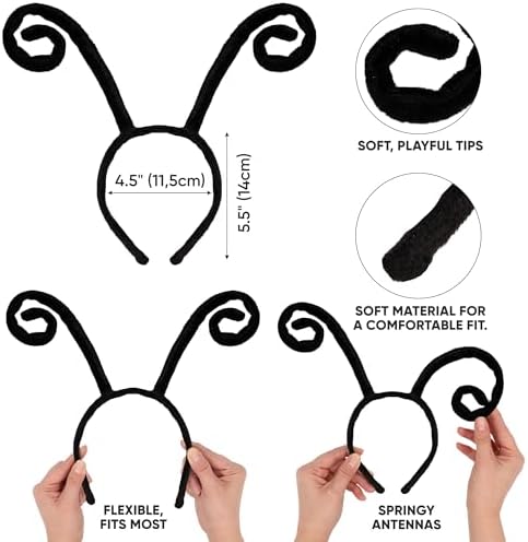 Funcredible Black Butterfly Wings Headband Costume Set