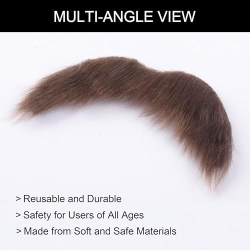 False Mustache Halloween Costume Self-Adhesive Fake Mustache for Men