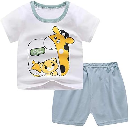 AMIMOJY Cartoon Animal Printed Toddler Boys Outfit