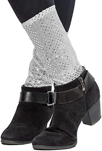 Skeleteen Sparkling Silver Sequin Socks