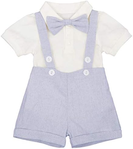 imekis baby boy Baptism Christening Tuxedo Romper Suit