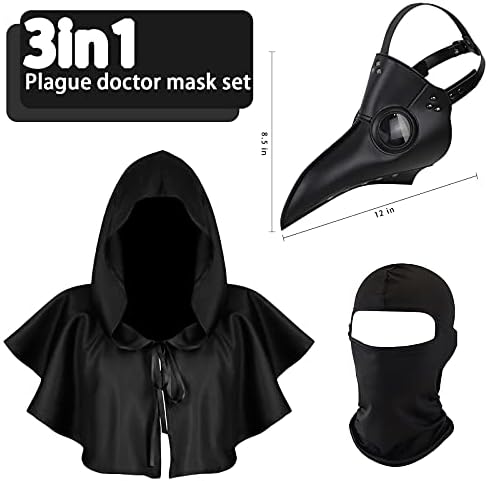 NC Halloween Plague Doctor Mask Steampunk Costume Set