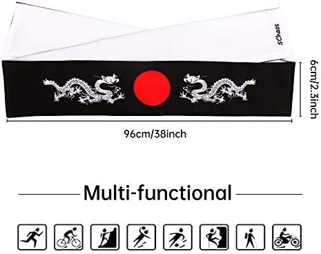Reversible Bushido Hachimaki Warrior Headband Halloween Karate and More