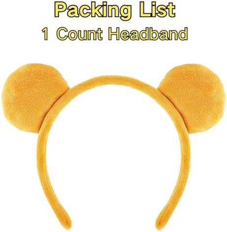 Yellow Bear Ears Headband for Adults Halloween Costume Bear Headband Party