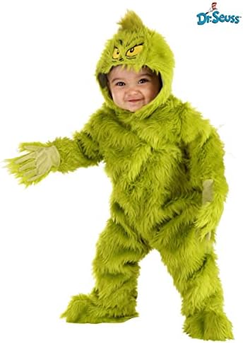Fun Grinch jumpsuit costume for babies