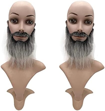 Funny Costume Party Fake Beard Moustache Set Halloween Christmas Disguise Toy Black Grey