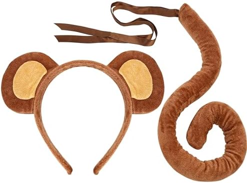 Fun Monkey Ears Tail Costume Set - Perfect for Halloween More
