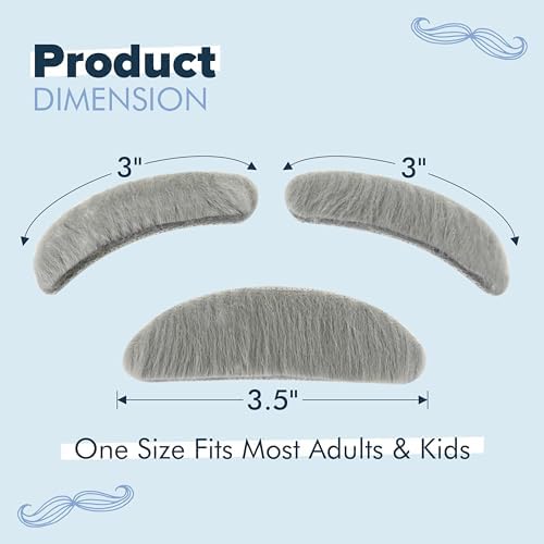 Fake Mustache for Kids Halloween and Grandpa Costumes